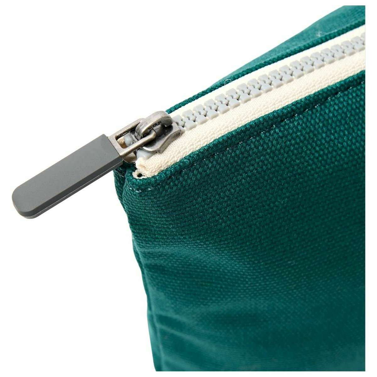 Roka Maida Vale Medium Cotton Canvas Pouch - Teal Blue - Image 6