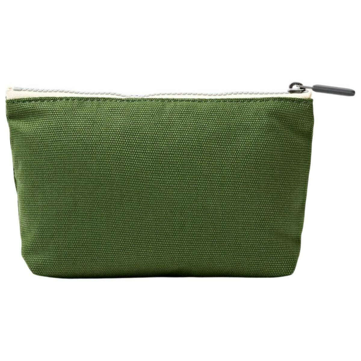 Roka Maida Vale Small Cotton Canvas Pouch - Artichoke Green - Image 2