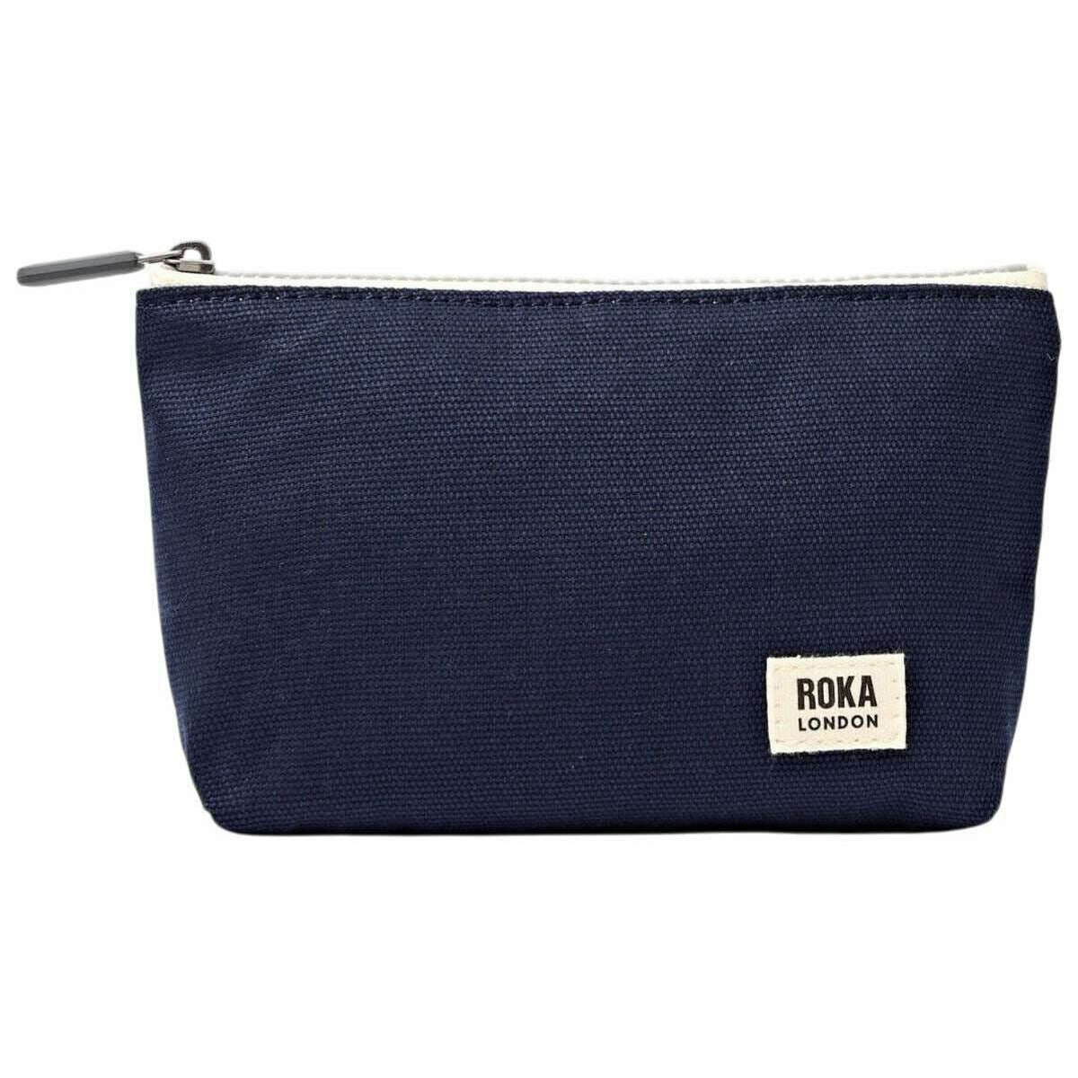 Roka Maida Vale Small Cotton Canvas Pouch - Midnight Blue