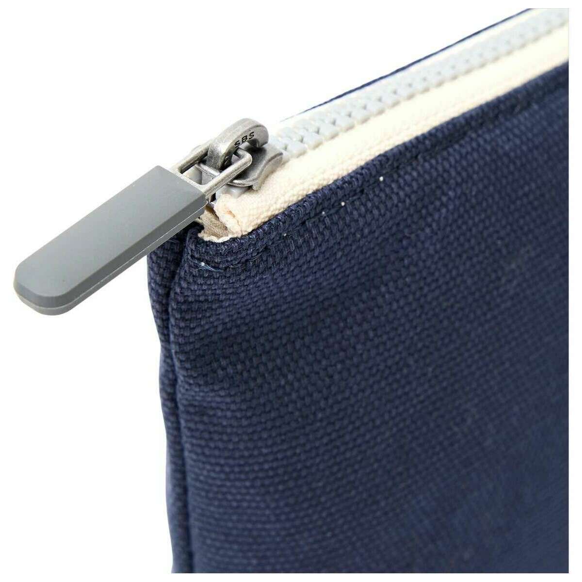 Roka Maida Vale Small Cotton Canvas Pouch - Midnight Blue - Image 6