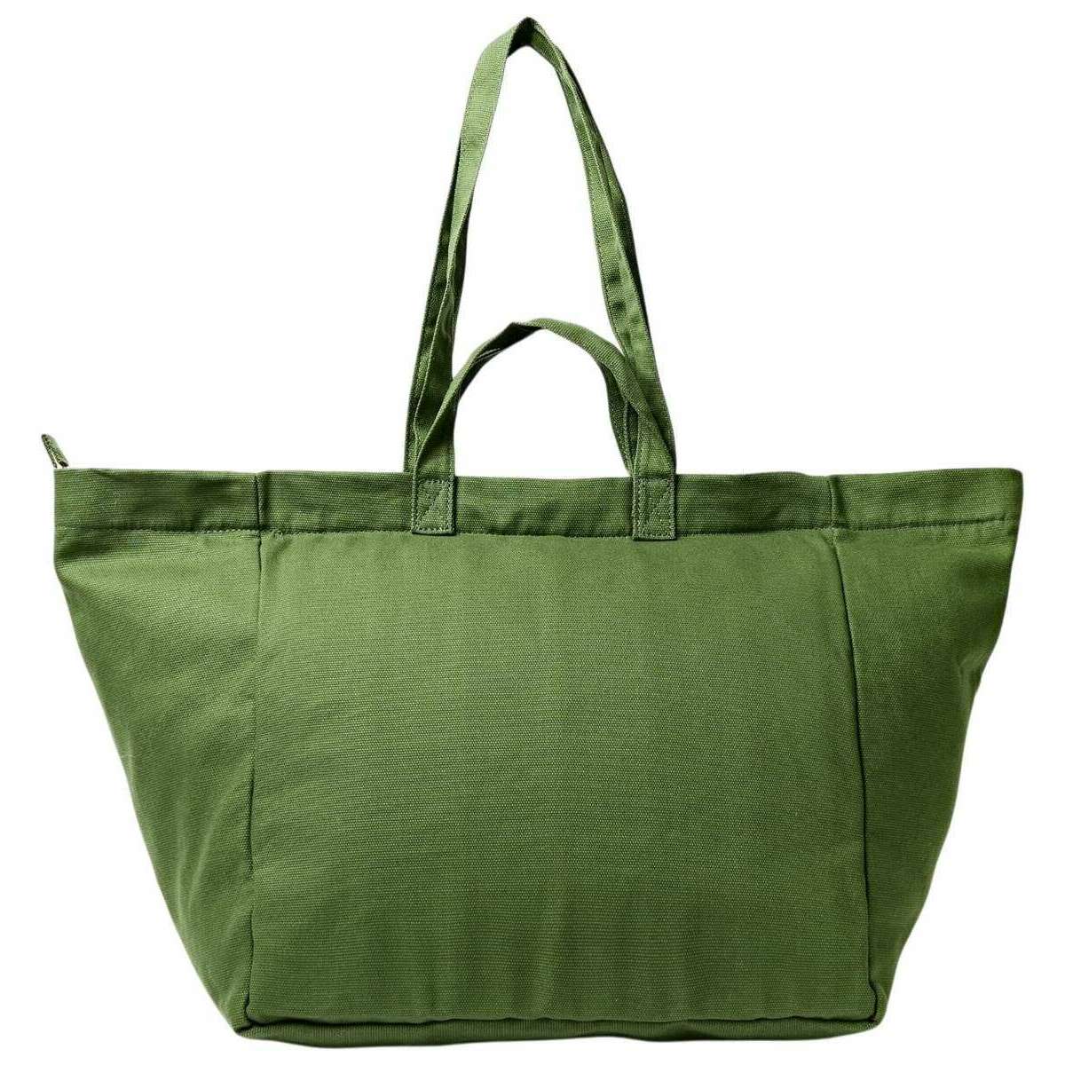 Roka Marylebone Large Cotton Canvas Tote Bag - Artichoke Green - Image 2
