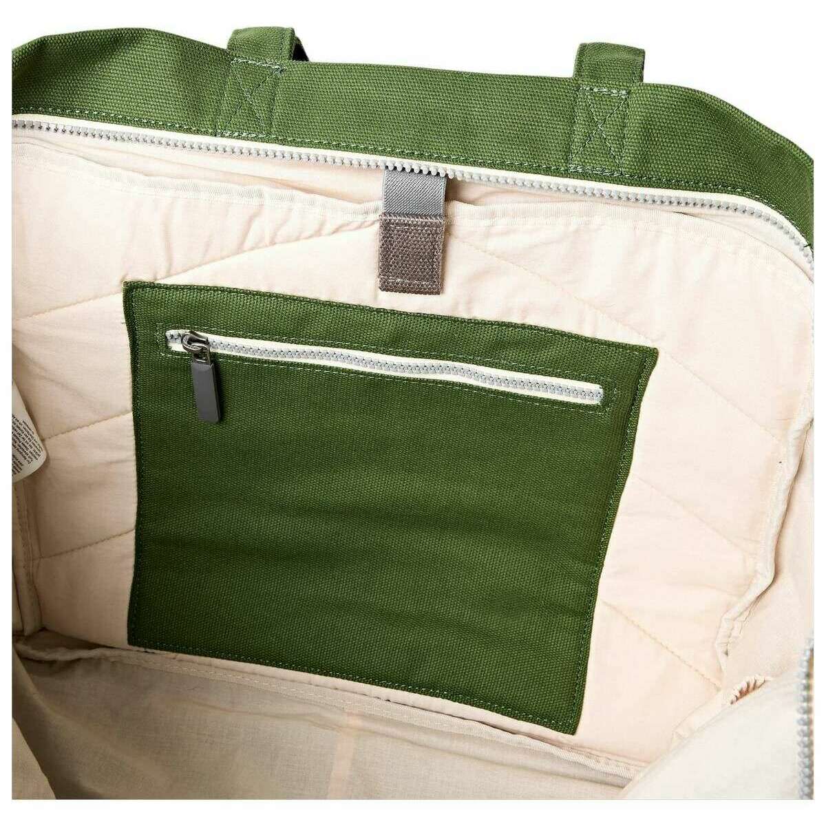 Roka Marylebone Large Cotton Canvas Tote Bag - Artichoke Green - Image 4