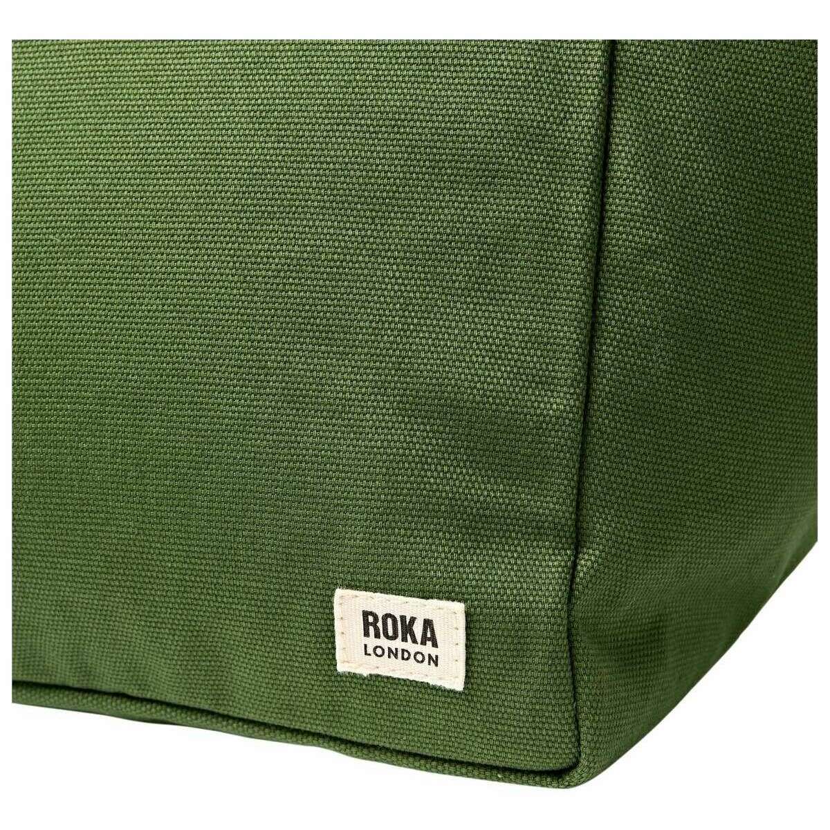 Roka Marylebone Large Cotton Canvas Tote Bag - Artichoke Green - Image 7