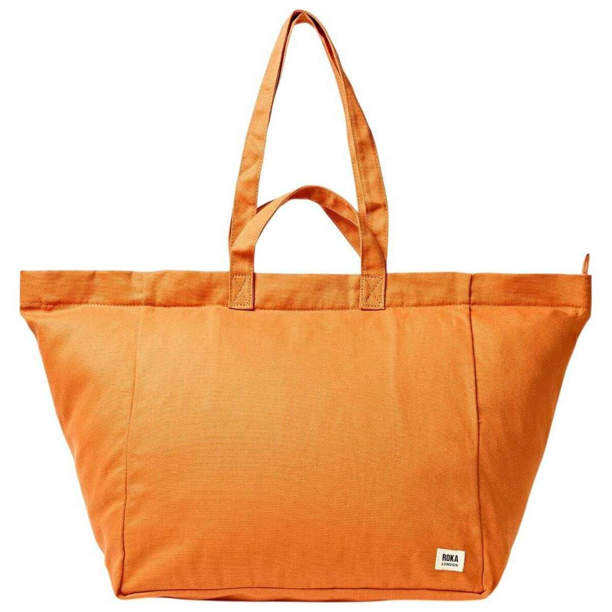 Roka Marylebone Large Cotton Canvas Tote Bag - Burnt Orange