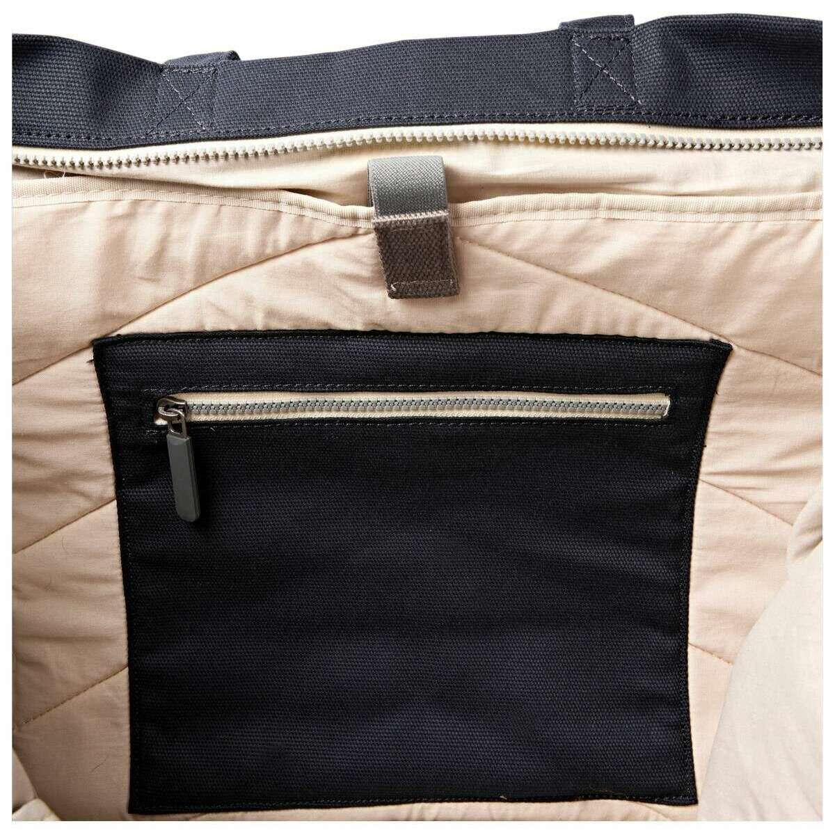 Roka Marylebone Large Cotton Canvas Tote Bag - Smoke Grey - Image 4
