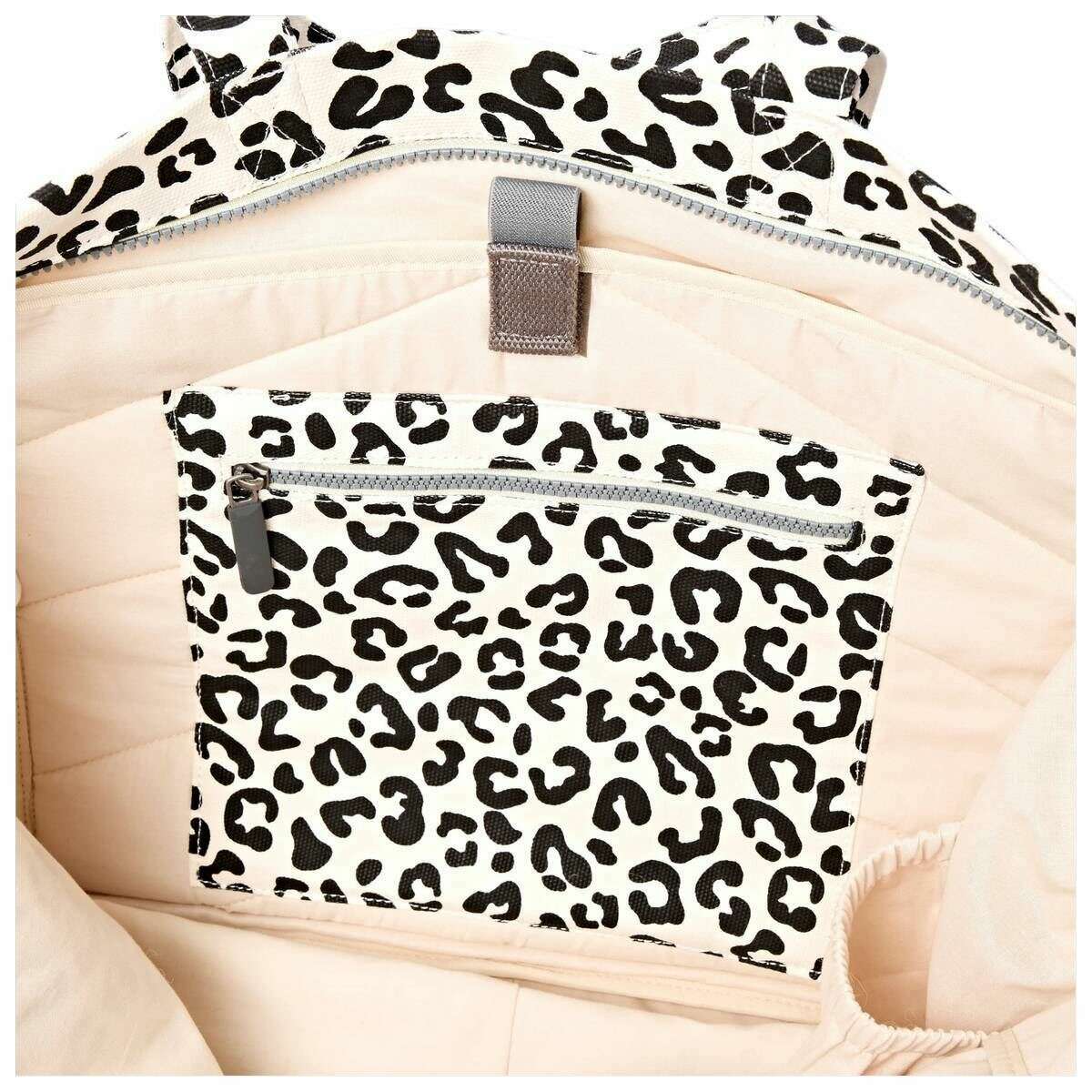 Roka Marylebone Large Cotton Canvas Tote Bag - Summer Leopard White/Black - Image 4