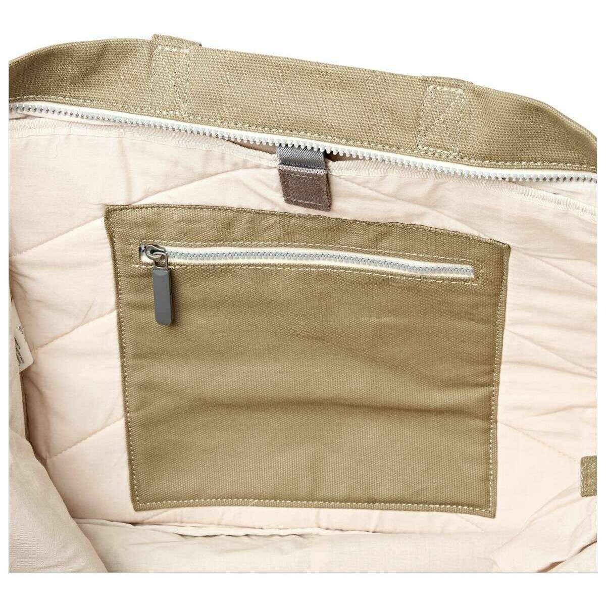 Roka Marylebone Large Cotton Canvas Tote Bag - Taupe Beige - Image 4