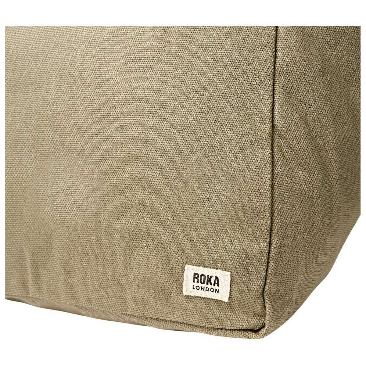 Roka Marylebone Large Cotton Canvas Tote Bag - Taupe Beige - Image 7