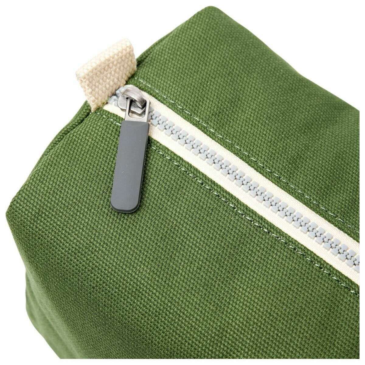 Roka Mayfair Small Cotton Canvas Wash Bag - Artichoke Green - Image 6