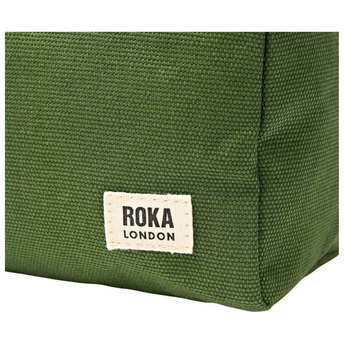 Roka Mayfair Small Cotton Canvas Wash Bag - Artichoke Green - Image 7