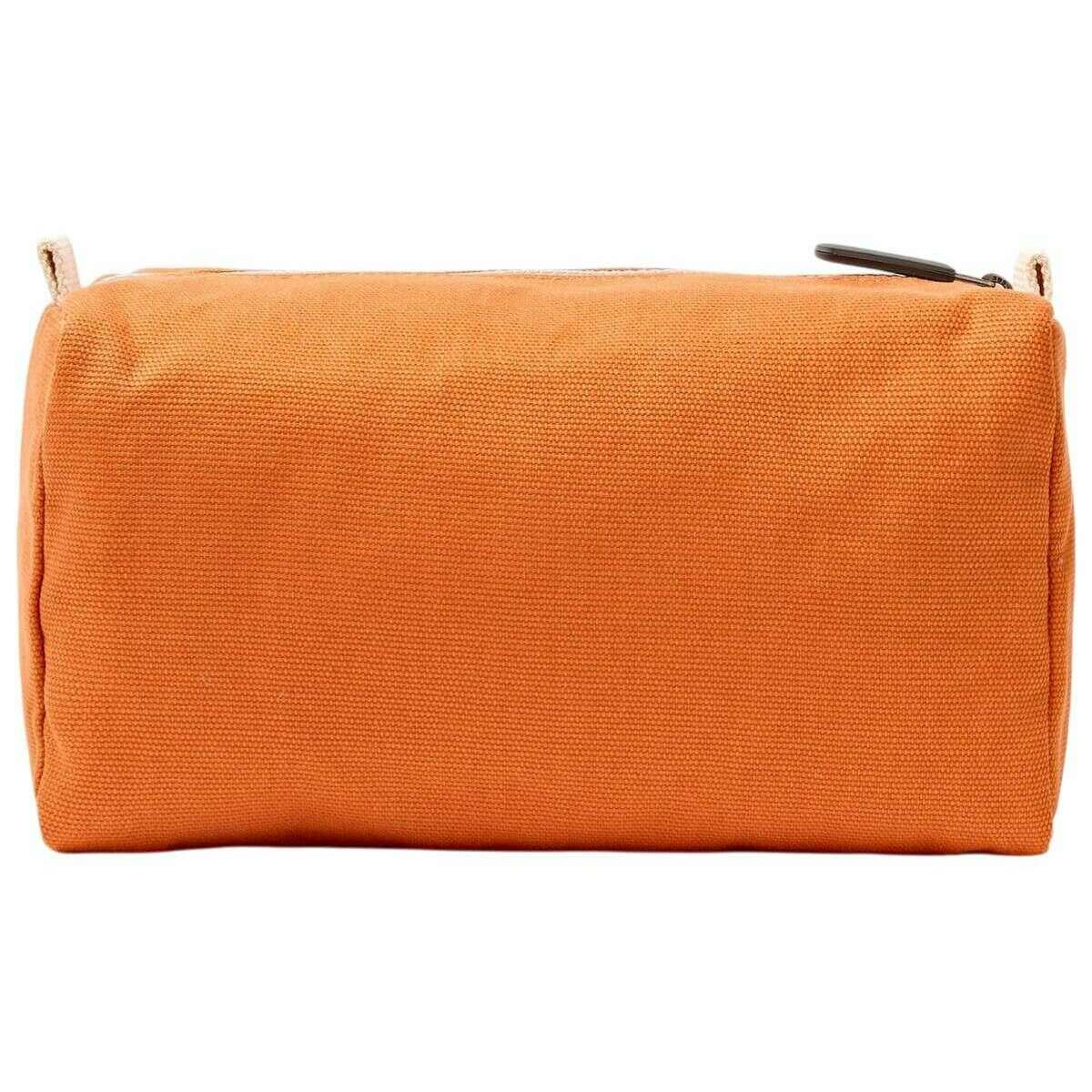 Roka Mayfair Small Cotton Canvas Wash Bag - Burnt Orange - Image 2