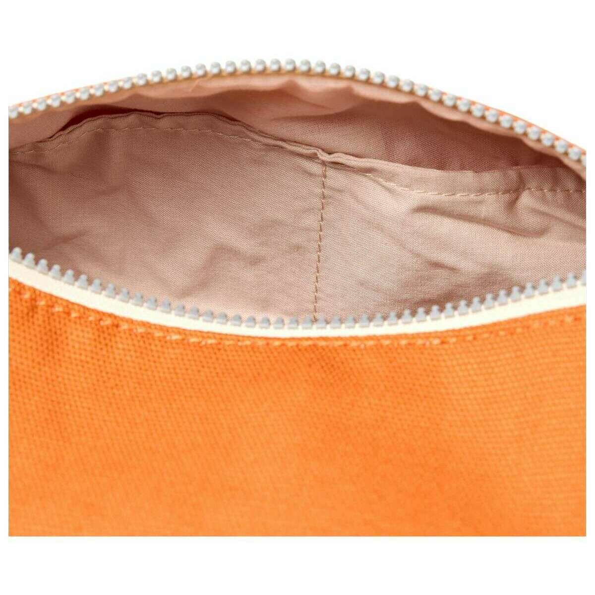 Roka Mayfair Small Cotton Canvas Wash Bag - Burnt Orange - Image 4