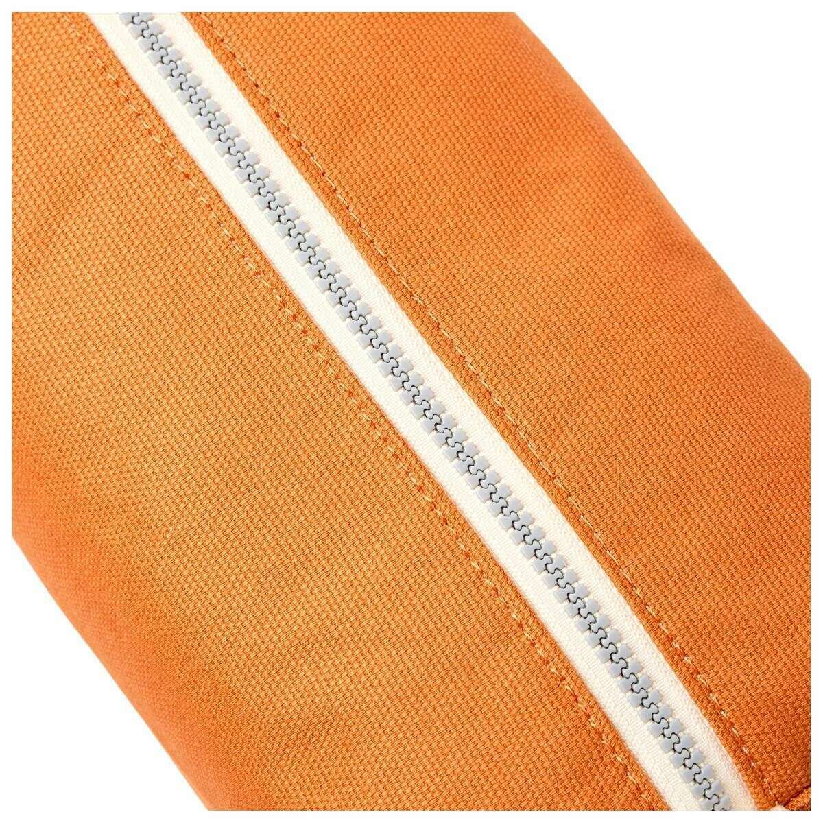 Roka Mayfair Small Cotton Canvas Wash Bag - Burnt Orange - Image 5
