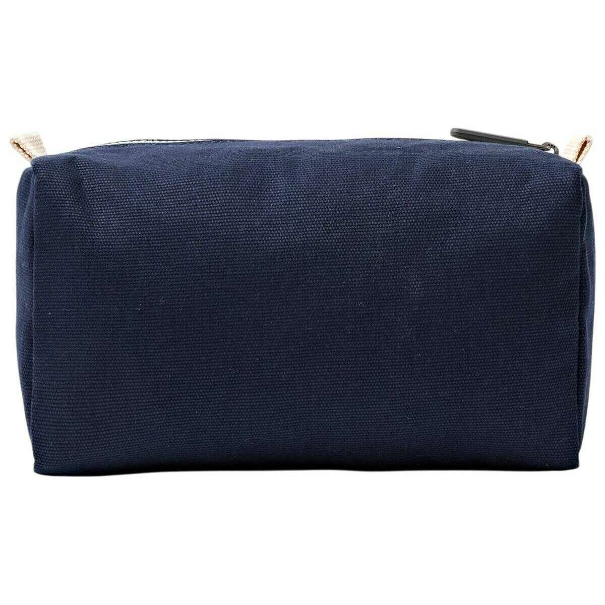 Roka Mayfair Small Cotton Canvas Wash Bag - Midnight Blue - Image 2
