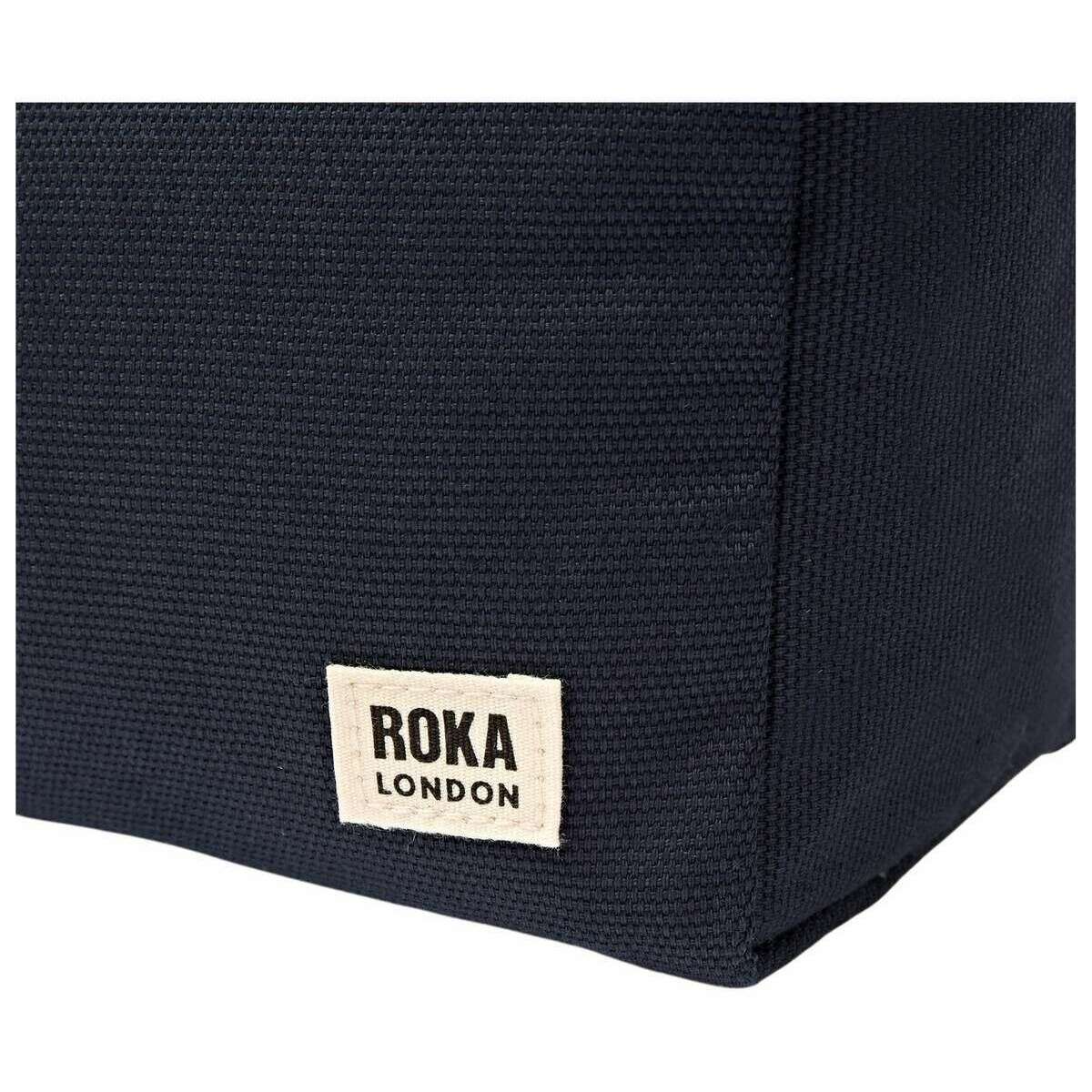 Roka Mayfair Small Cotton Canvas Wash Bag - Smoke Grey - Image 7