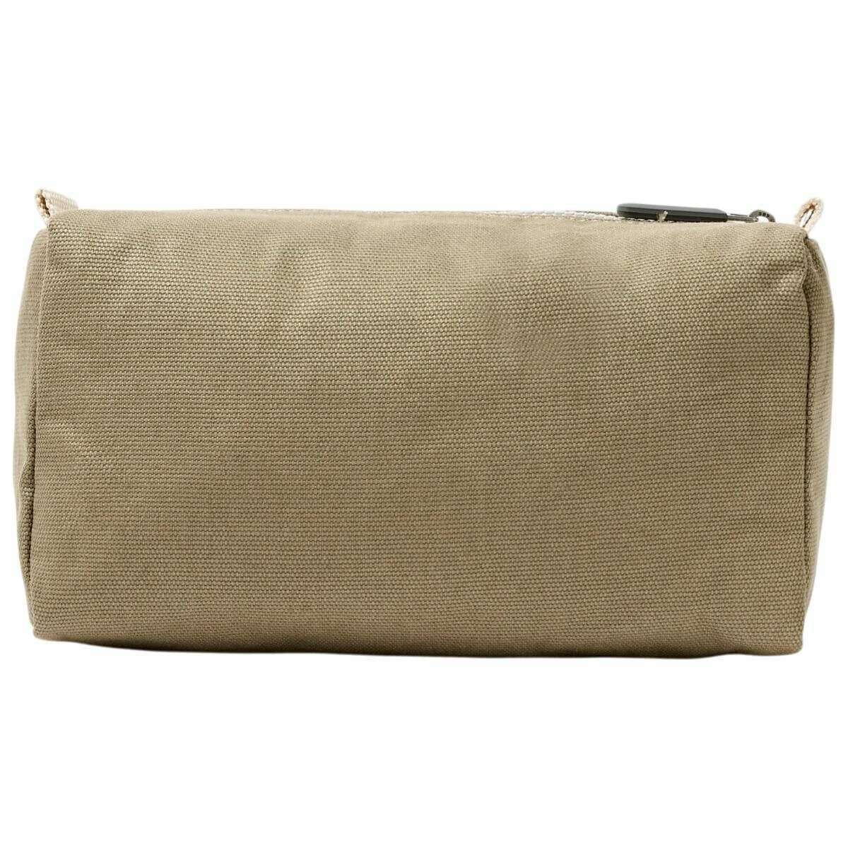 Roka Mayfair Small Cotton Canvas Wash Bag - Taupe Beige - Image 2
