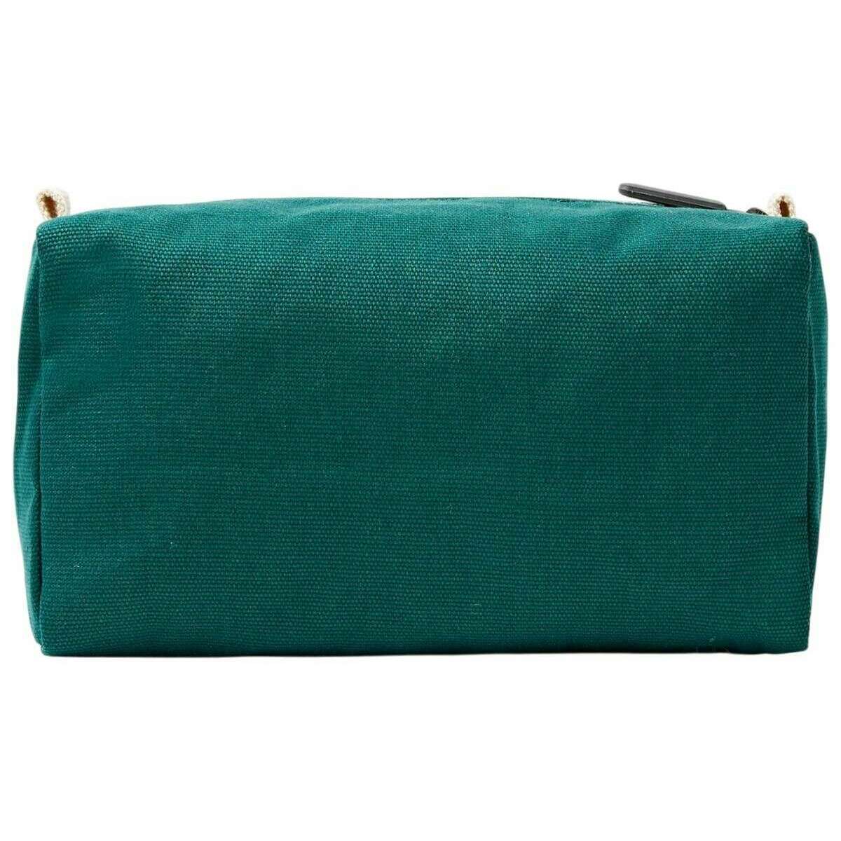 Roka Mayfair Small Cotton Canvas Wash Bag - Teal Blue - Image 2