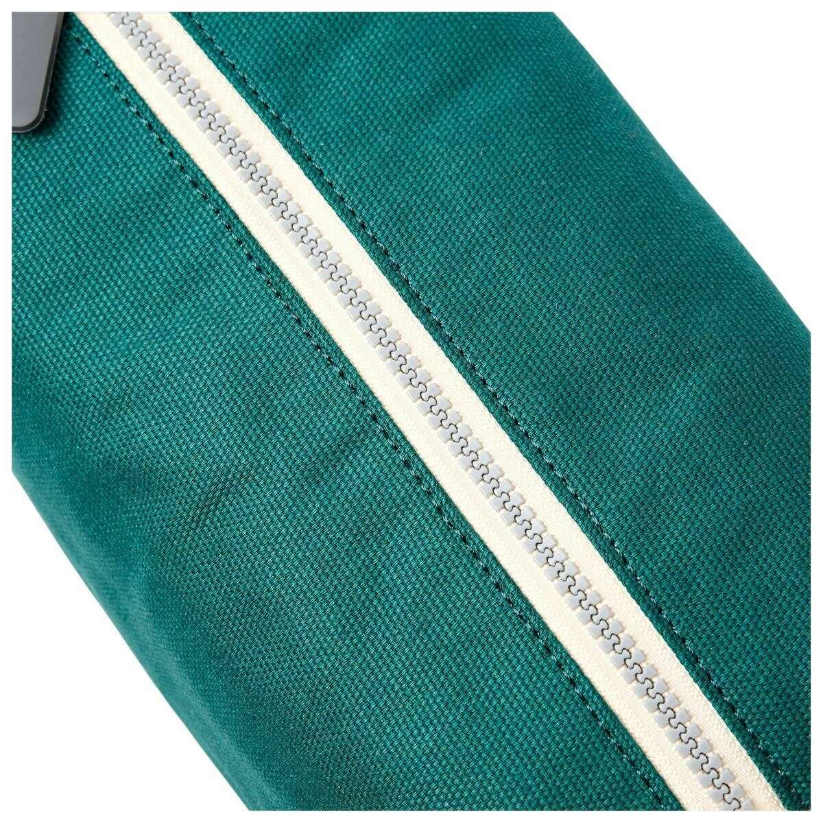 Roka Mayfair Small Cotton Canvas Wash Bag - Teal Blue - Image 5