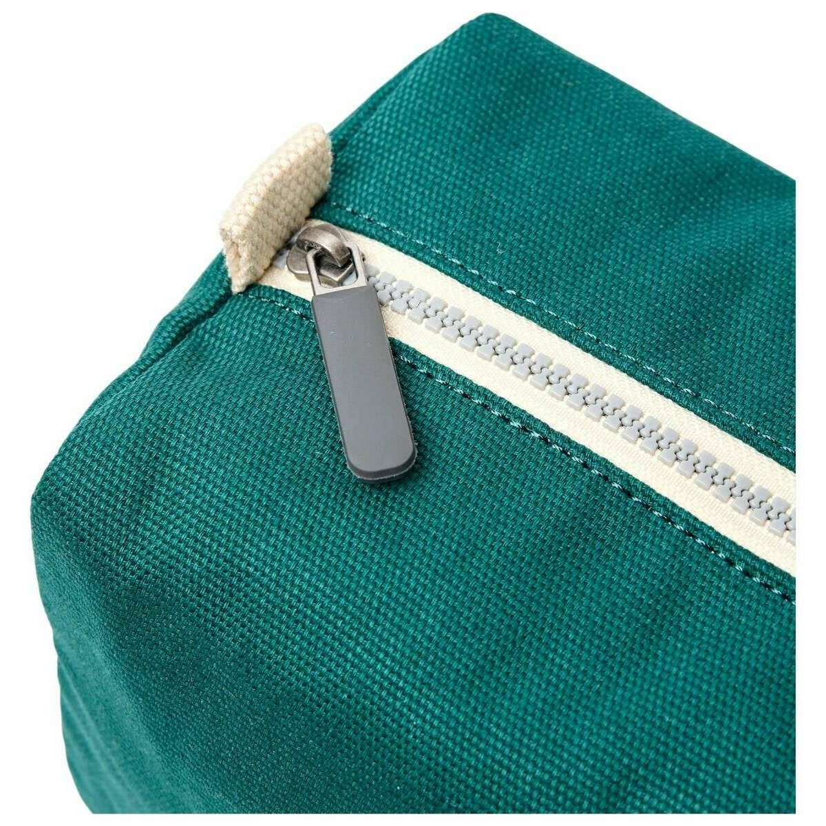 Roka Mayfair Small Cotton Canvas Wash Bag - Teal Blue - Image 6
