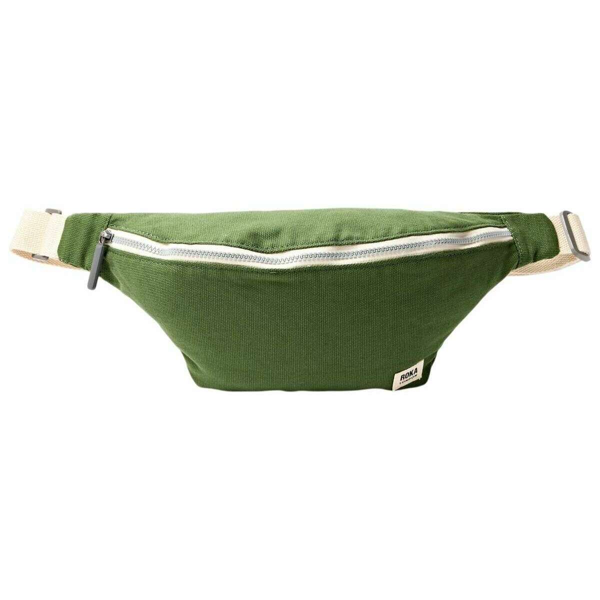 Roka Mill Hill Small Cotton Canvas Crossbody Bag - Artichoke Green