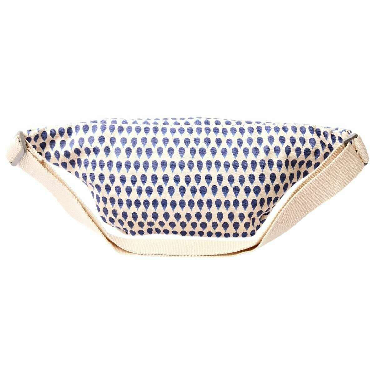Roka Mill Hill Small Cotton Canvas Crossbody Bag - Indigo Drop Blue/White - Image 2