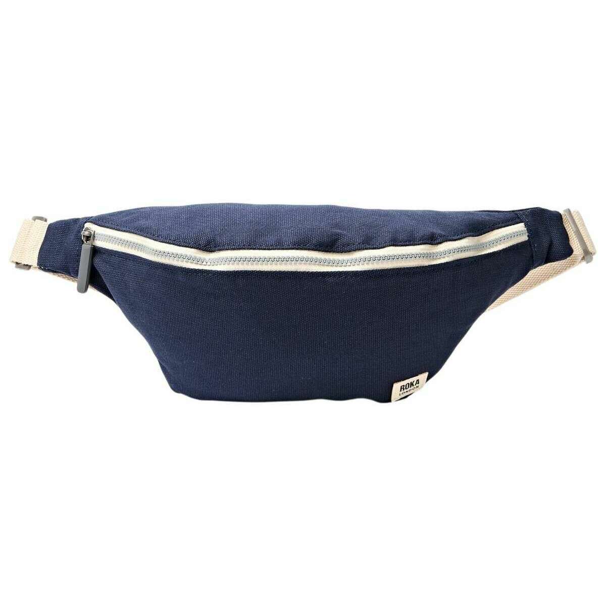 Roka Mill Hill Small Cotton Canvas Crossbody Bag - Midnight Blue