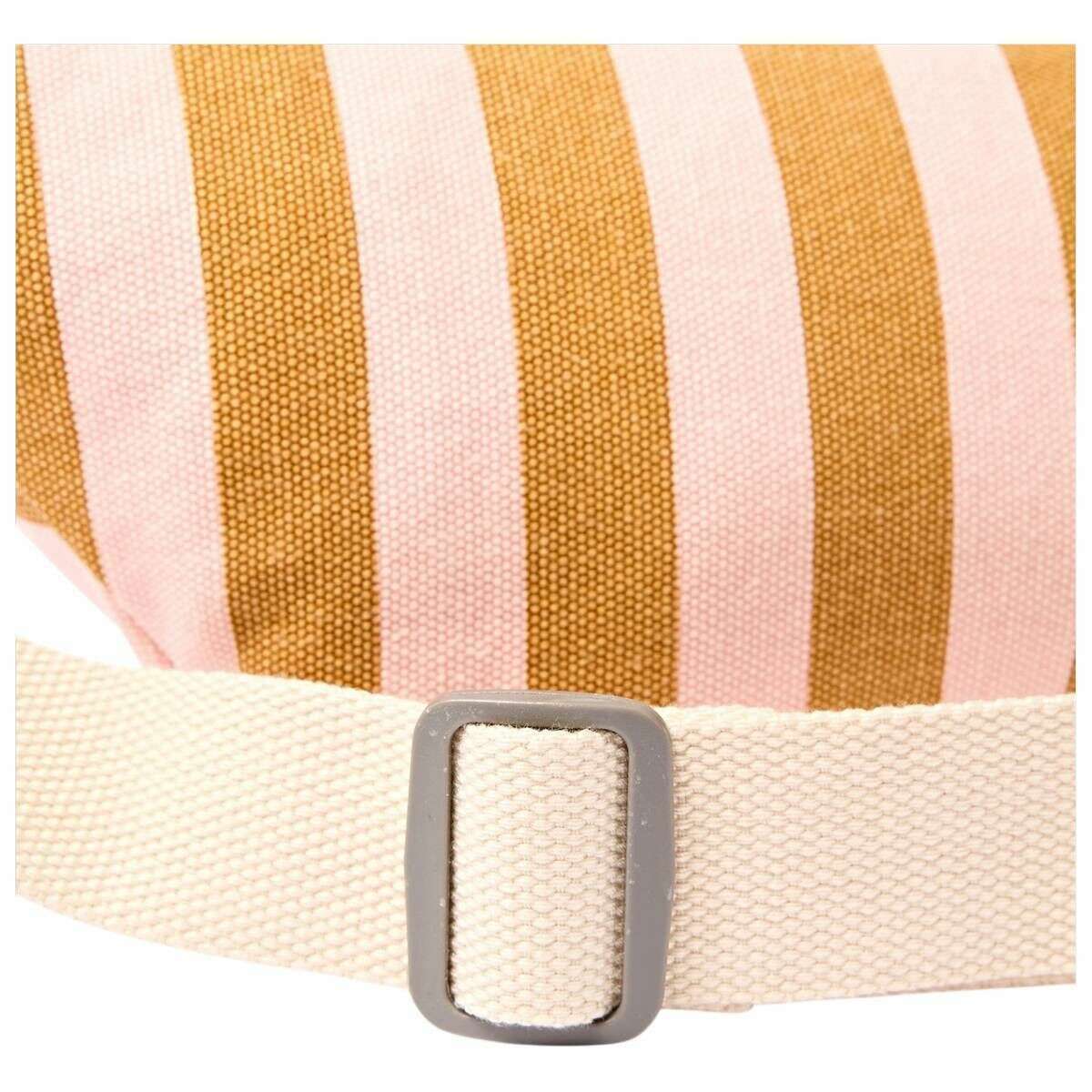 Roka Mill Hill Small Cotton Canvas Crossbody Bag - Rose Gold Stripe - Image 7