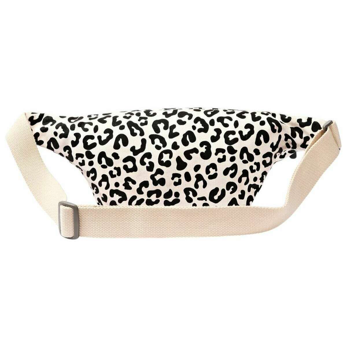 Roka Mill Hill Small Cotton Canvas Crossbody Bag - Summer Leopard White/Black - Image 2
