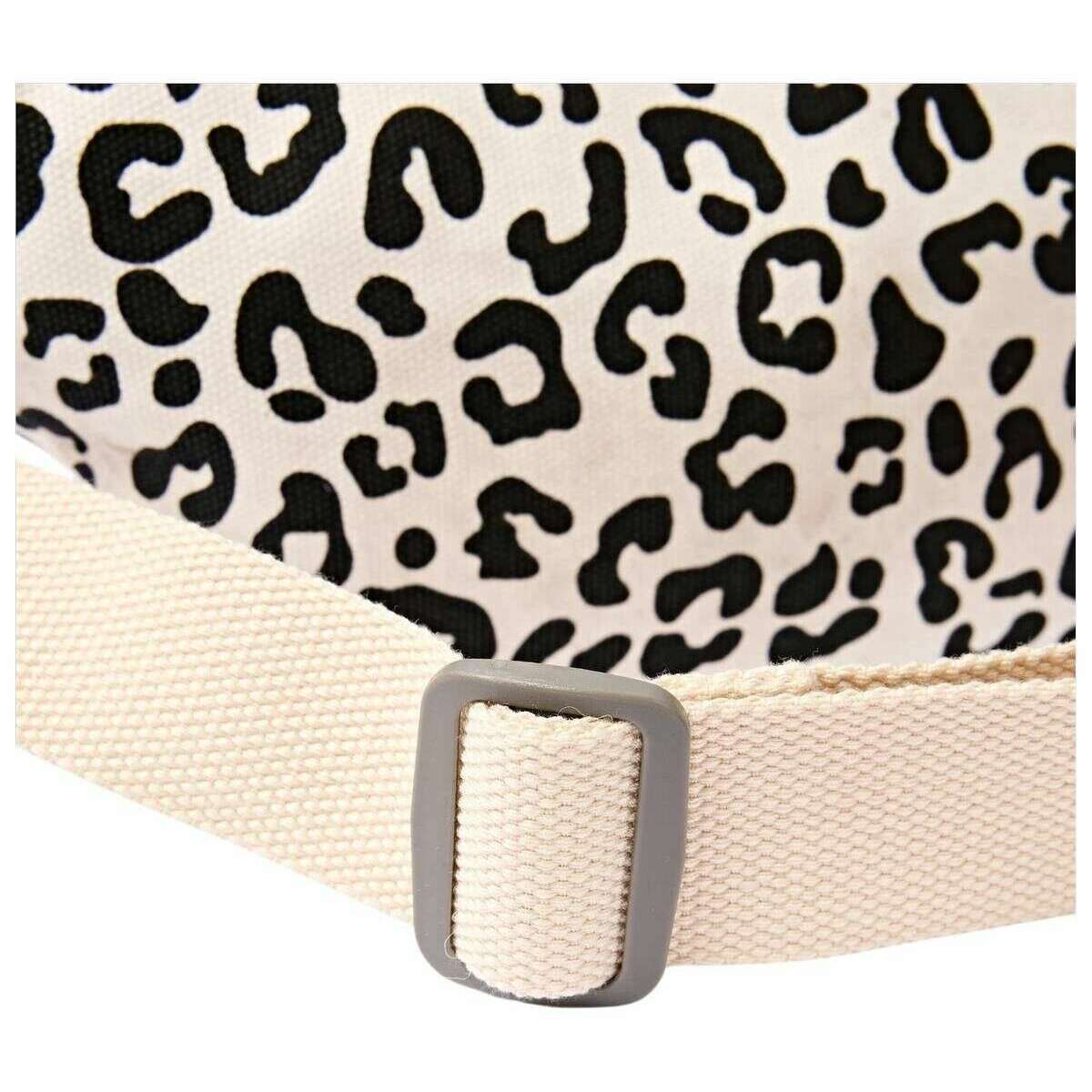 Roka Mill Hill Small Cotton Canvas Crossbody Bag - Summer Leopard White/Black - Image 7