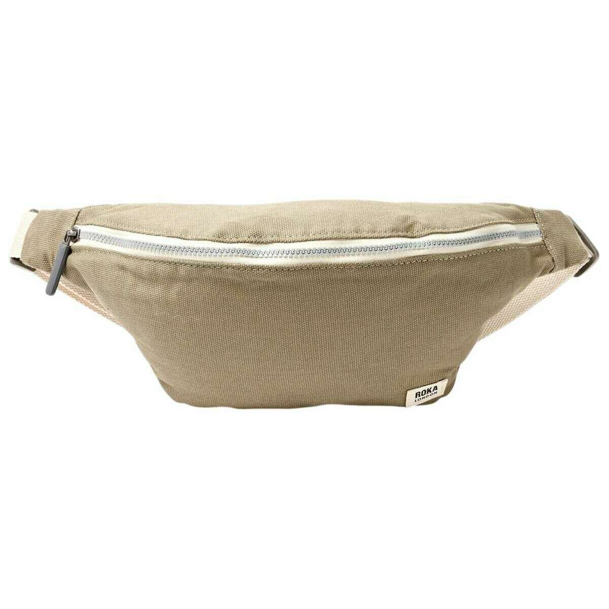 Roka Mill Hill Small Cotton Canvas Crossbody Bag - Taupe Beige