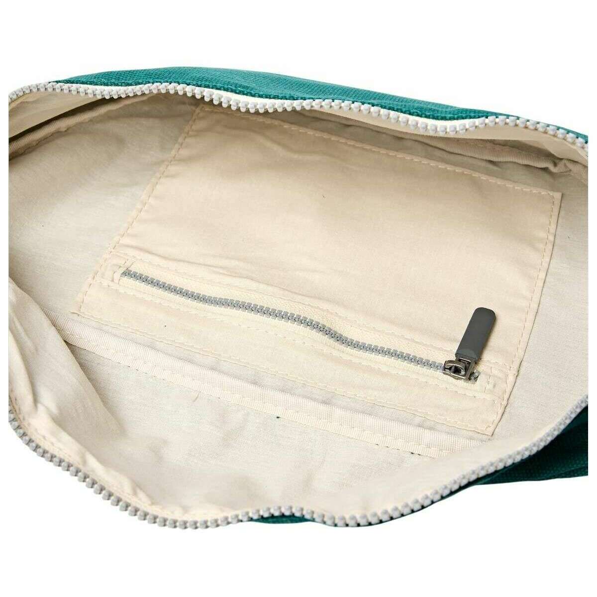 Roka Mill Hill Small Cotton Canvas Crossbody Bag - Teal Blue - Image 5