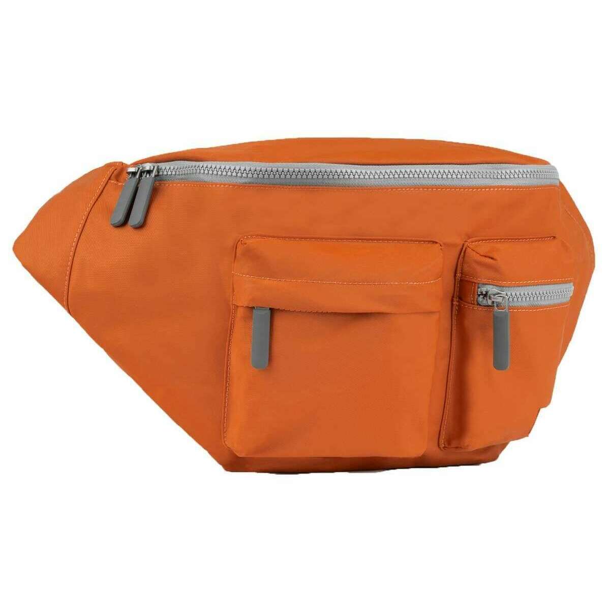 Roka Oval M XL Recycled Nylon Sling Bag - Burnt Orange - Image 3