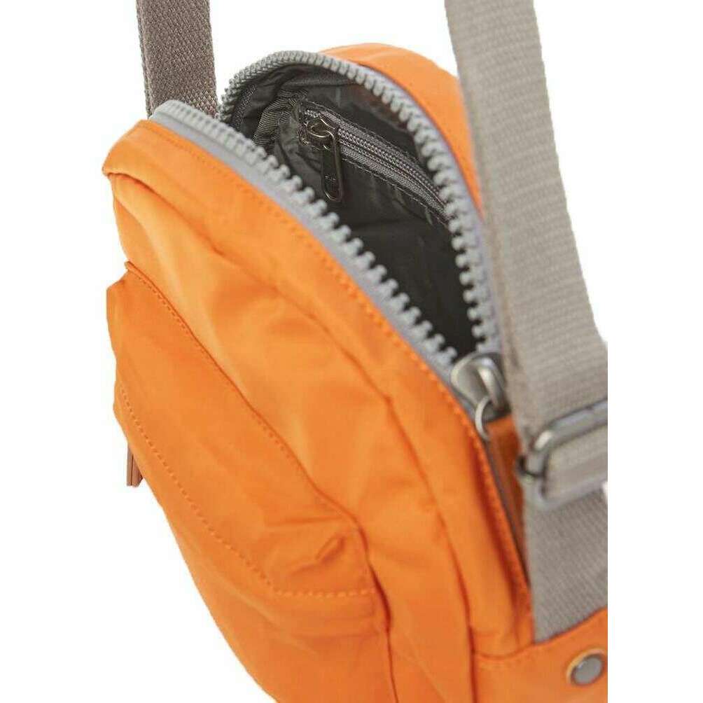 Roka Paddington B Small Sustainable Nylon Cross Body Bag - Burnt Orange - Image 3