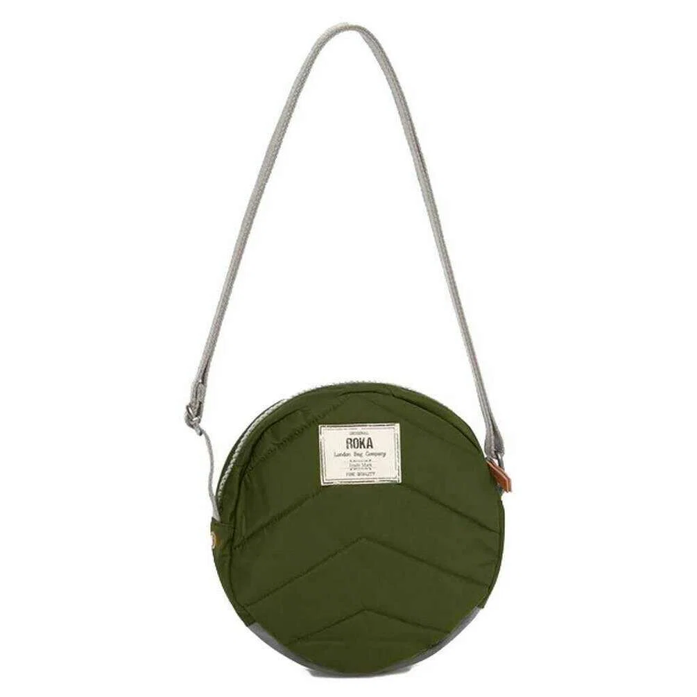 Roka Paddington B Small Sustainable Nylon Crossbody Bag - Avacado Green - Image 3