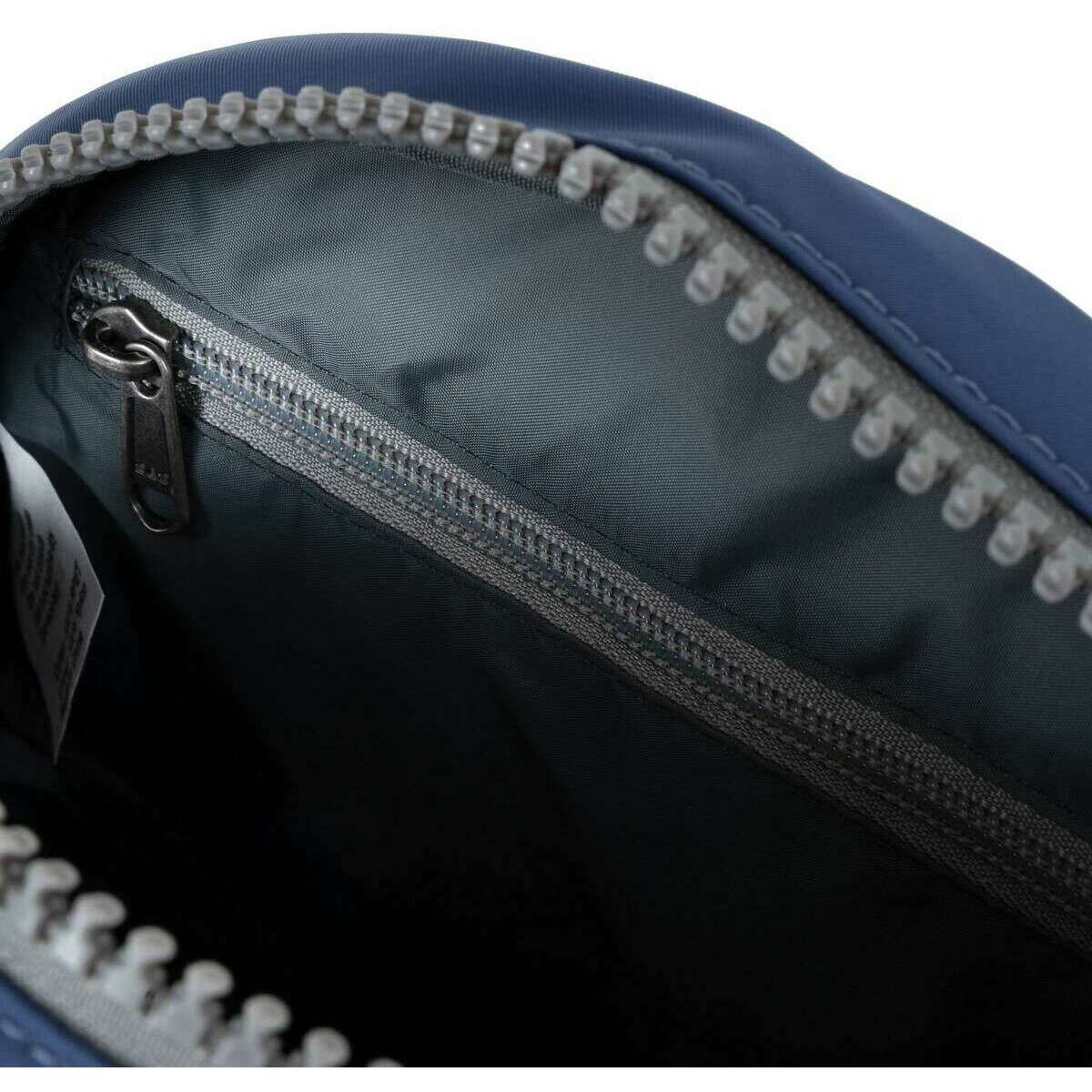 Roka Paddington B Small Sustainable Nylon Crossbody Bag - Burnt Blue - Image 3