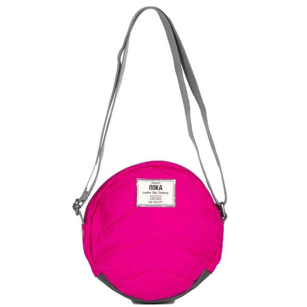 Roka Paddington B Small Sustainable Nylon Crossbody Bag - Candy Pink - Image 3