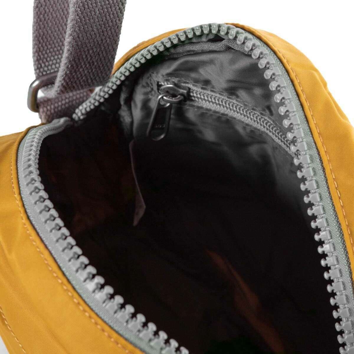 Roka Paddington B Small Sustainable Nylon Crossbody Bag - Corn Yellow - Image 5