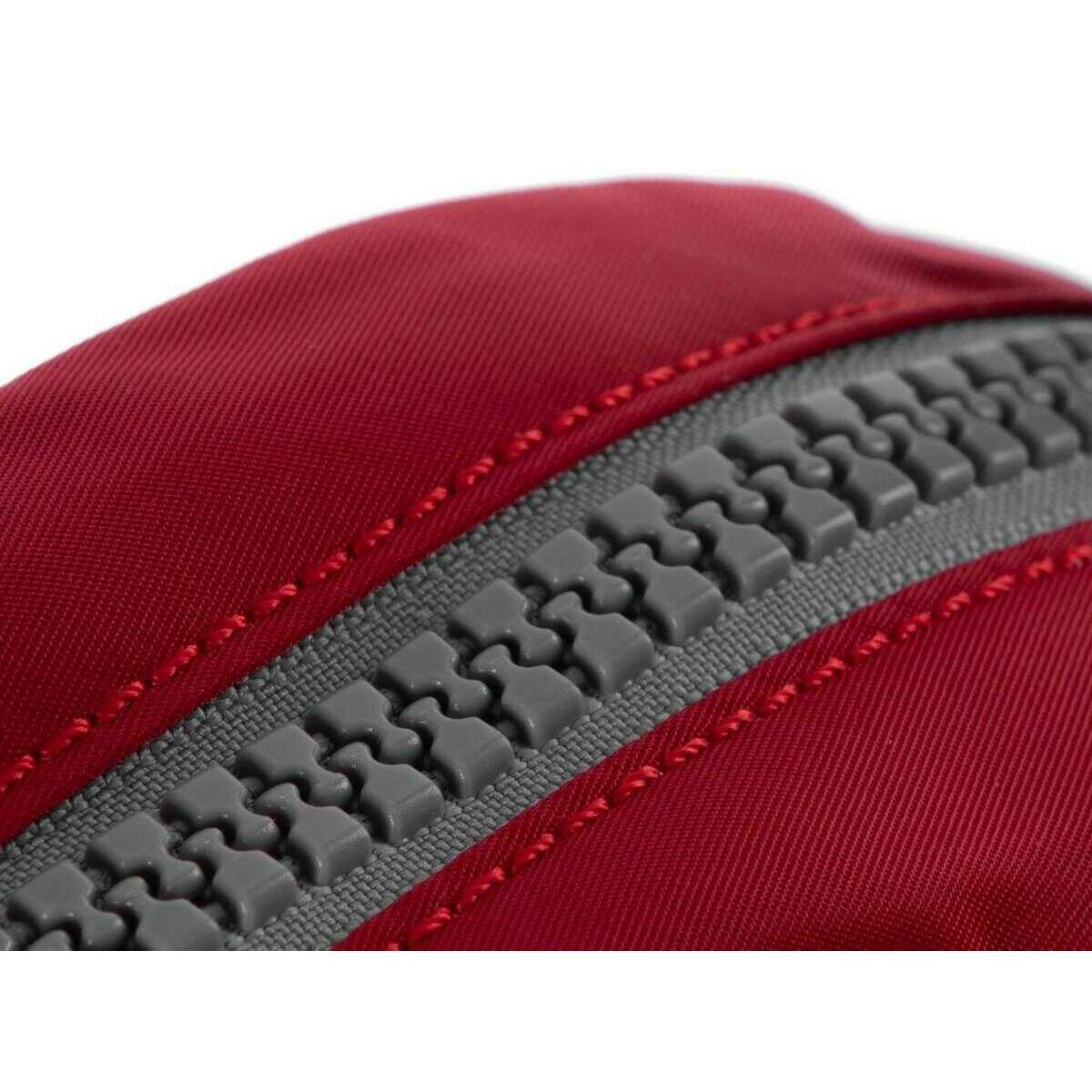 Roka Paddington B Small Sustainable Nylon Crossbody Bag - Cranberry Red - Image 7