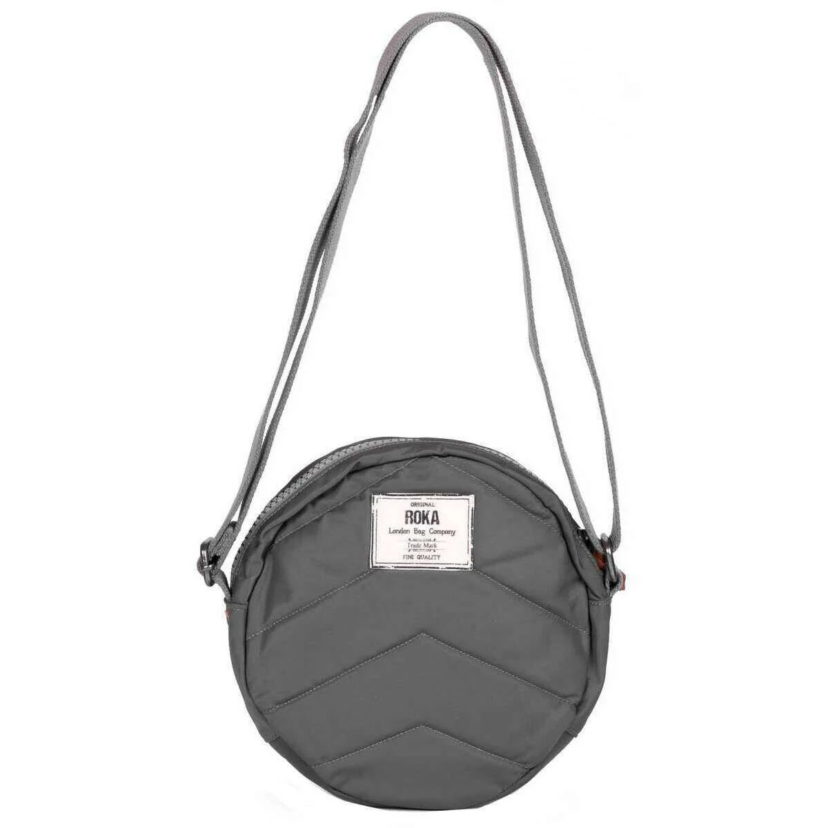 Roka Paddington B Small Sustainable Nylon Crossbody Bag - Graphite Grey - Image 2