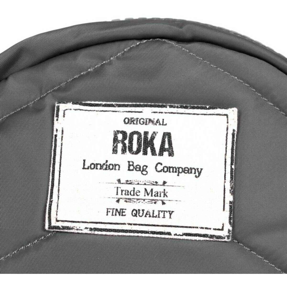 Roka Paddington B Small Sustainable Nylon Crossbody Bag - Graphite Grey - Image 4