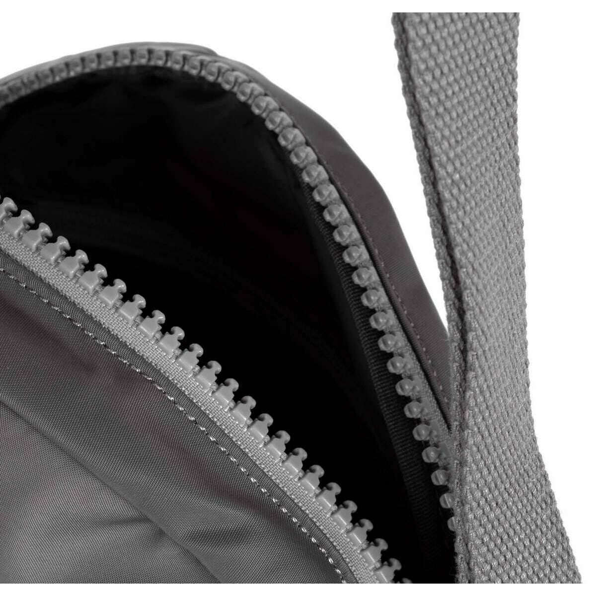 Roka Paddington B Small Sustainable Nylon Crossbody Bag - Graphite Grey - Image 5