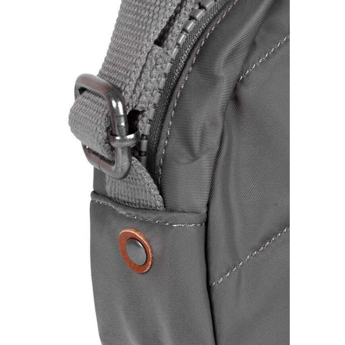 Roka Paddington B Small Sustainable Nylon Crossbody Bag - Graphite Grey - Image 6