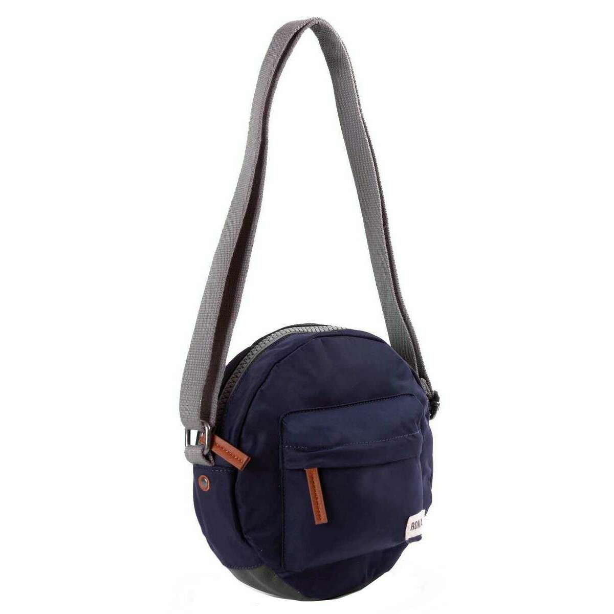 Roka Paddington B Small Sustainable Nylon Crossbody Bag - Midnight Blue - Image 3