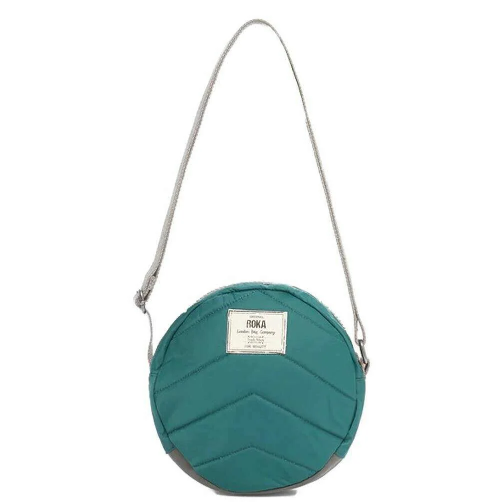Roka Paddington B Small Sustainable Nylon Crossbody Bag - Teal - Image 4