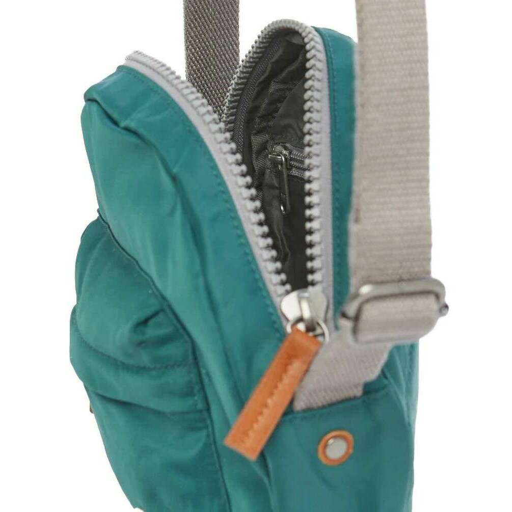 Roka Paddington B Small Sustainable Nylon Crossbody Bag - Teal - Image 5