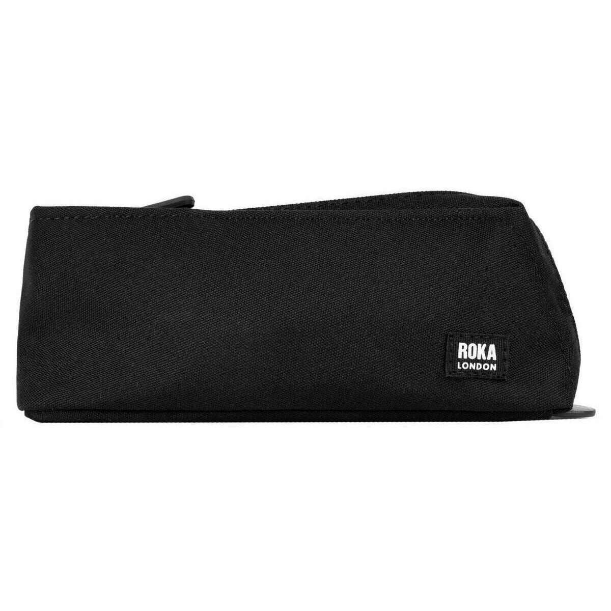 Roka Pimlico Small Recycled Canvas Pouch - All Black