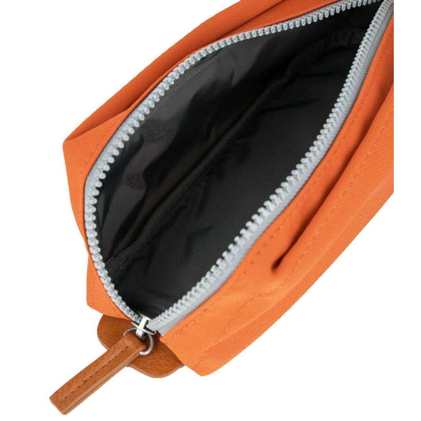 Roka Pimlico Small Recycled Canvas Pouch - Atomic Orange - Image 4