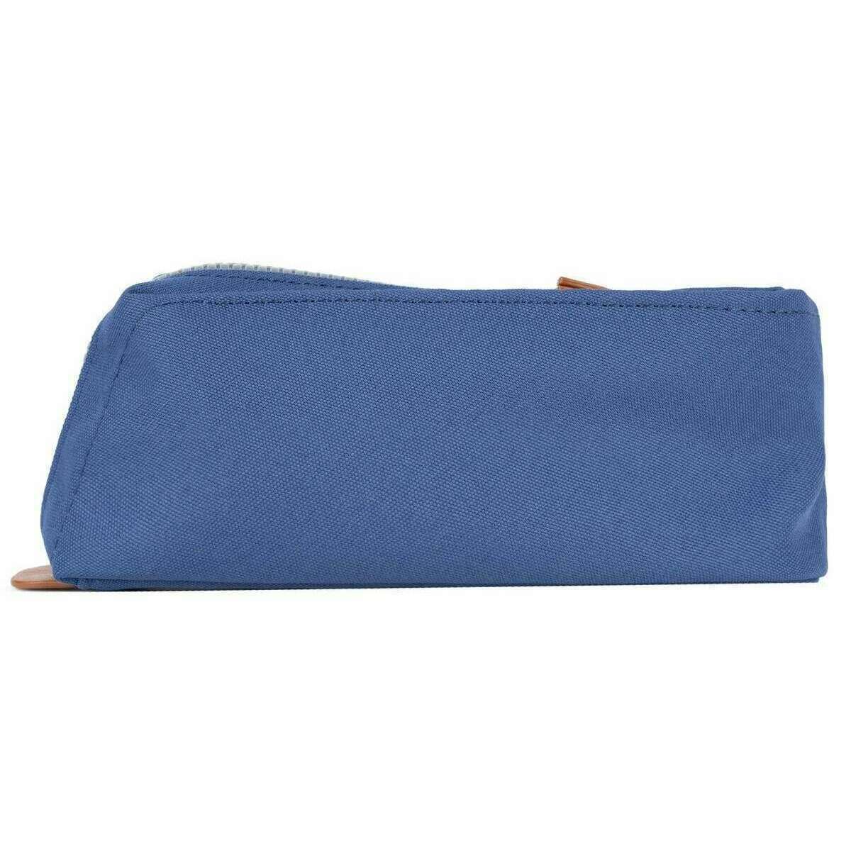 Roka Pimlico Small Recycled Canvas Pouch - Burnt Blue - Image 2