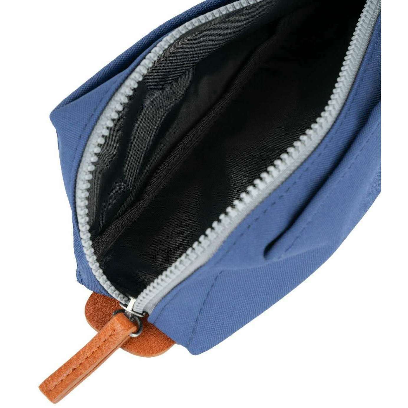 Roka Pimlico Small Recycled Canvas Pouch - Burnt Blue - Image 4