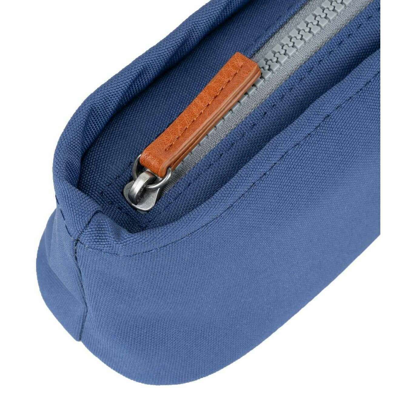 Roka Pimlico Small Recycled Canvas Pouch - Burnt Blue - Image 5